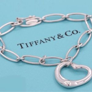 Tiffany & Co. Elsa Peretti Open Heart link chain bracelet